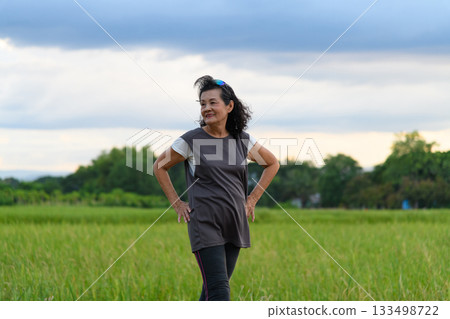 Grandma in the park Grandma in the park 133498722