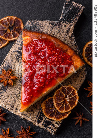 Cake, cheesecake sweet dessert, slice of delicious sweetness on a plate. Piece of cheesecake Cake, cheesecake sweet dessert, slice of delicious sweetness on a plate. Piece of cheesecake 133498908