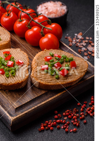 Vegan sandwiches with bread, mushroom or bean pate and vegetables. Vegetarian pate sandwiches Vegan sandwiches with bread, mushroom or bean pate and vegetables. Vegetarian pate sandwiches 133498925