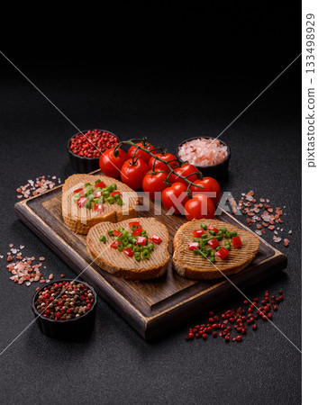 Vegan sandwiches with bread, mushroom or bean pate and vegetables. Vegetarian pate sandwiches Vegan sandwiches with bread, mushroom or bean pate and vegetables. Vegetarian pate sandwiches 133498929