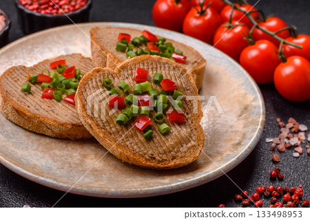 Vegan sandwiches with bread, mushroom or bean pate and vegetables. Vegetarian pate sandwiches Vegan sandwiches with bread, mushroom or bean pate and vegetables. Vegetarian pate sandwiches 133498953