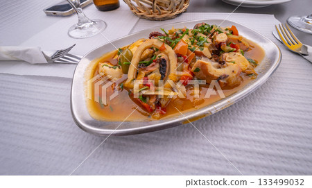 Stewed Octopus Traditional Style, Madeira, Portugal 133499032