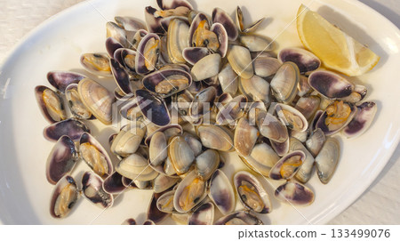 Grilled Coquina Clams, Spain Grilled Coquina Clams, Spain 133499076