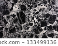 Beautiful black and white stone surface showcasing unique natural patterns and textures 133499136