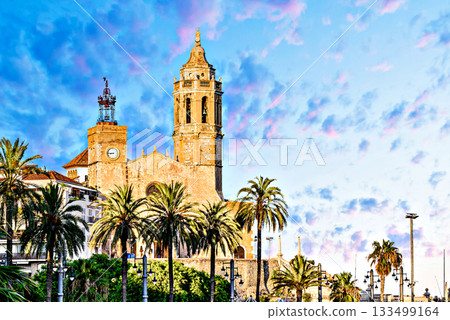 church of the fortress, Sitges, Barcelona, Spain church of the fortress, Sitges, Barcelona, Spain 133499164
