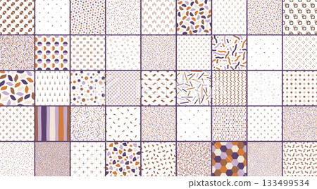 Collection of simple seamless retro patterns.... - Stock Illustration ...