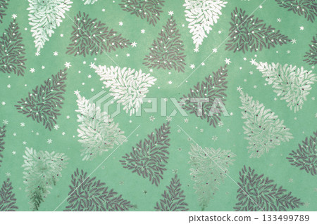 Green christmas tree pattern background Green christmas tree pattern background 133499789