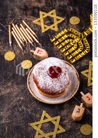 Traditional Jewish holiday Hanukkah background Traditional Jewish holiday Hanukkah background 133500118