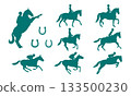 Horse Riding Silhouettes Set 133500230
