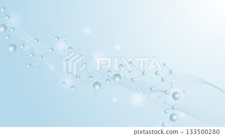 Molecular structure and genetic engineering, atom, neural network, neurons, DNA molecule. Scientific research concept for healthcare, medical, technology, chemistry, science template presentation Molecular structure and genetic engineering, atom, neural network, neurons, DNA molecule. Scientific research concept for healthcare, medical, technology, chemistry, science template presentation 133500280