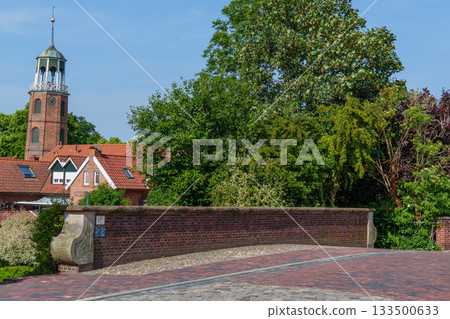 ditzum at the ems river in germany ditzum at the ems river in germany 133500633