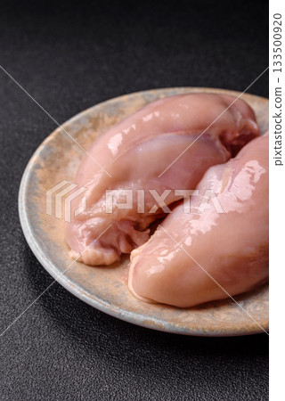 Raw chicken or turkey breast, skinless and boneless. Chicken breast 133500920