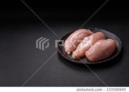 Raw chicken or turkey breast, skinless and boneless. Chicken breast 133500945