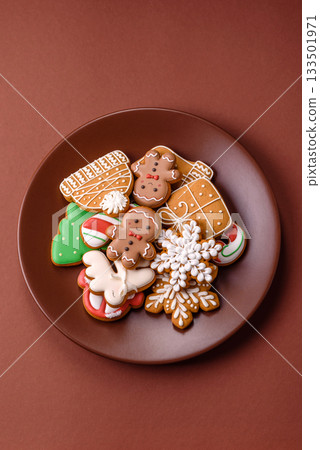 Christmas gingerbread, cookies, or baked goods for the winter holidays. Christmas gingerbread Christmas gingerbread, cookies, or baked goods for the winter holidays. Christmas gingerbread 133501971