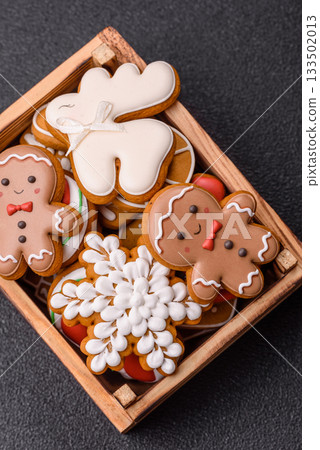 Christmas gingerbread, cookies, or baked goods for the winter holidays. Christmas gingerbread Christmas gingerbread, cookies, or baked goods for the winter holidays. Christmas gingerbread 133502013