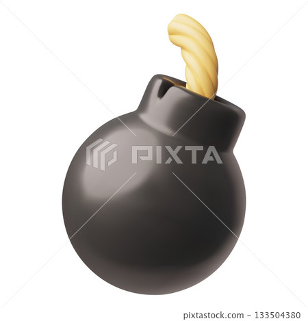 Round bomb 3D plastic style vector icon, cartoon explosive detonator weapon, dynamite, pyrotechnics, explosive tool Round bomb 3D plastic style vector icon, cartoon explosive detonator weapon, dynamite, pyrotechnics, explosive tool 133504380