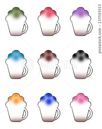 Colorful cream in a mug Colorful cream in a mug 133505013