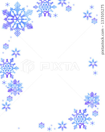 Snowflake illustration frame background 133505275