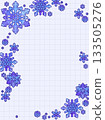 Snowflake illustration frame background Snowflake illustration frame background 133505276