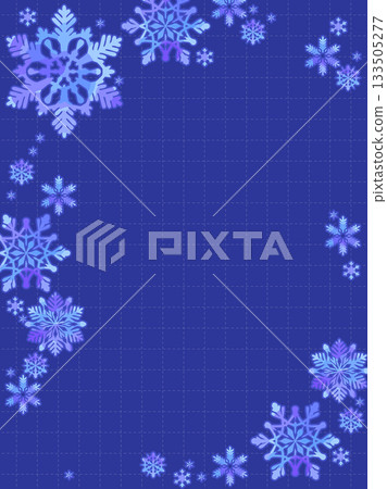 雪花插圖邊框背景 雪花插圖邊框背景 133505277