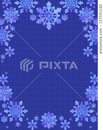 Snowflake illustration frame background 133505280