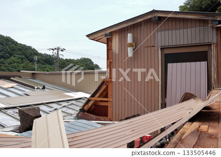 Exterior wall replacement and repair, scaffolding, tinplate metalwork 133505446