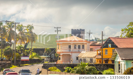 City center of caribbean town Georgetown, Charlotte, Saint Vincent and the Grenadines City center of caribbean town Georgetown, Charlotte, Saint Vincent and the Grenadines 133506019