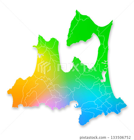 Aomori prefecture and municipalities map Aomori prefecture and municipalities map 133506752