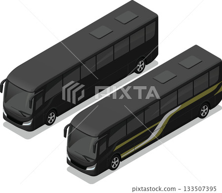 Isometric modern bus vector illustration 133507395