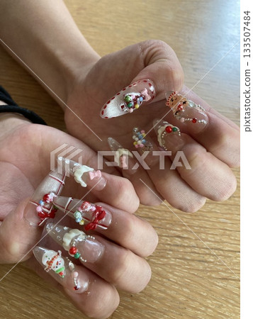 有趣的聖誕美甲 133507484