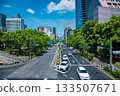 Traffic on Hibiya Street around Onarimon Gate [Urban Image] 133507671