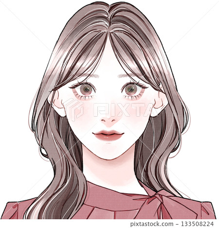 Face type: "Elegant" - Center part Face type: "Elegant" - Center part 133508224