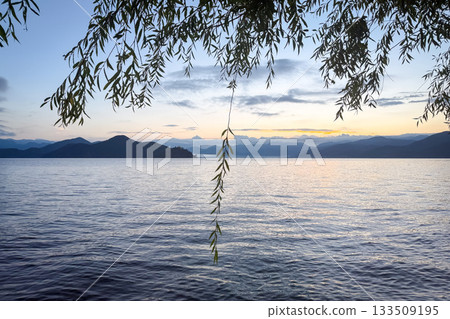 Lugu Lake in the morning. Yunnan province, China. Lugu Lake in the morning. Yunnan province, China. 133509195