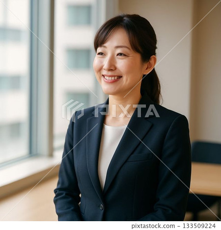 風中微笑的女商人 133509224