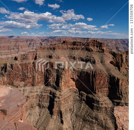 Dramatic Canyon Wall Vista with Blue Sky Dramatic Canyon Wall Vista with Blue Sky 133509706