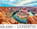 Striking Blue and Orange Contrast at Horseshoe Bend Sunrise 133509735