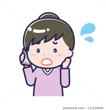 A "plain-clothed adult" woman using a smartphone 133509990