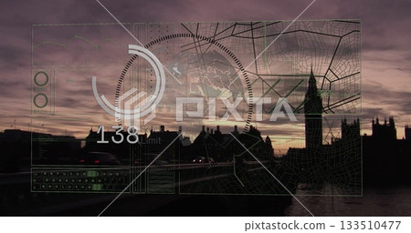 Displaying HUD overlay with 138 Stock Limit over Westminster Bridge, cars and Big Ben skyline 133510477