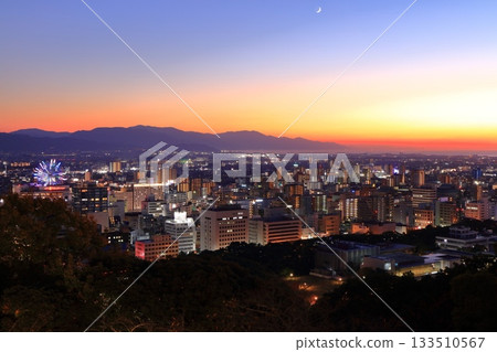 【愛媛縣】從松山城眺望松山市夜景 【愛媛縣】從松山城眺望松山市夜景 133510567