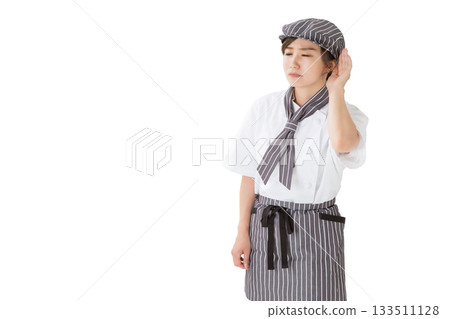 身穿廚師服的女子（剪影） 133511128