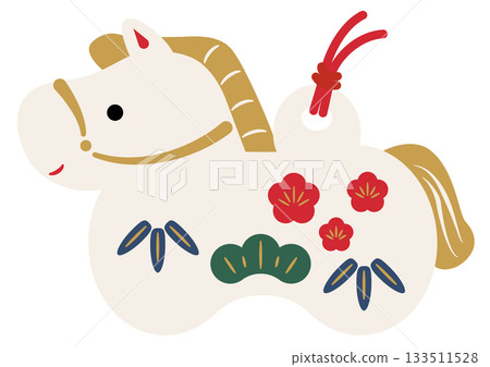 White horse zodiac ornament White horse zodiac ornament 133511528