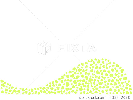 Heart pattern background Yellow-green solid color Heart 133512038