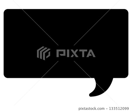 Simple color speech bubble - square 133512099