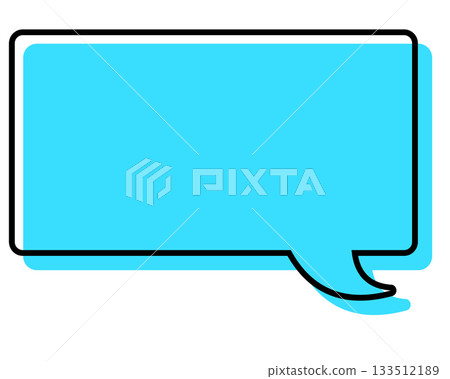 Simple speech bubble with misaligned lines - Rectangle 133512189