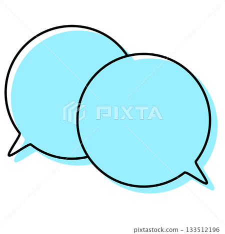Simple, misaligned speech bubbles, overlapping conversations 133512196