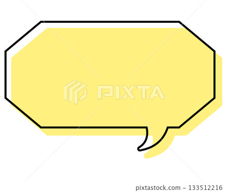 一個簡單的、錯位的長八邊形對話框 133512216