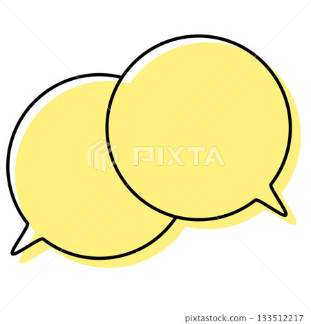 Simple, misaligned speech bubbles, overlapping conversations 133512217