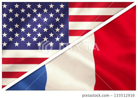 Flags of France and America 133512916