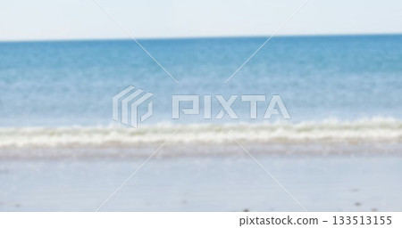 Scenic view of beach against clear sky Scenic view of beach against clear sky 133513155