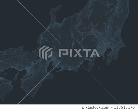 以日本三大城市為中心的數位網路風格插畫 133513176